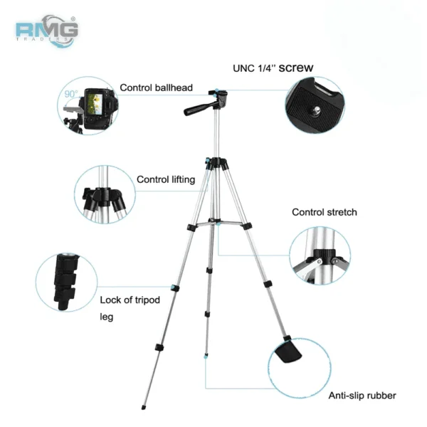 Adjustable Tripod Stand with Phone Holder for Live Streaming