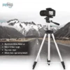 Portable 3.5ft adjustable aluminum tripod with phone holder.