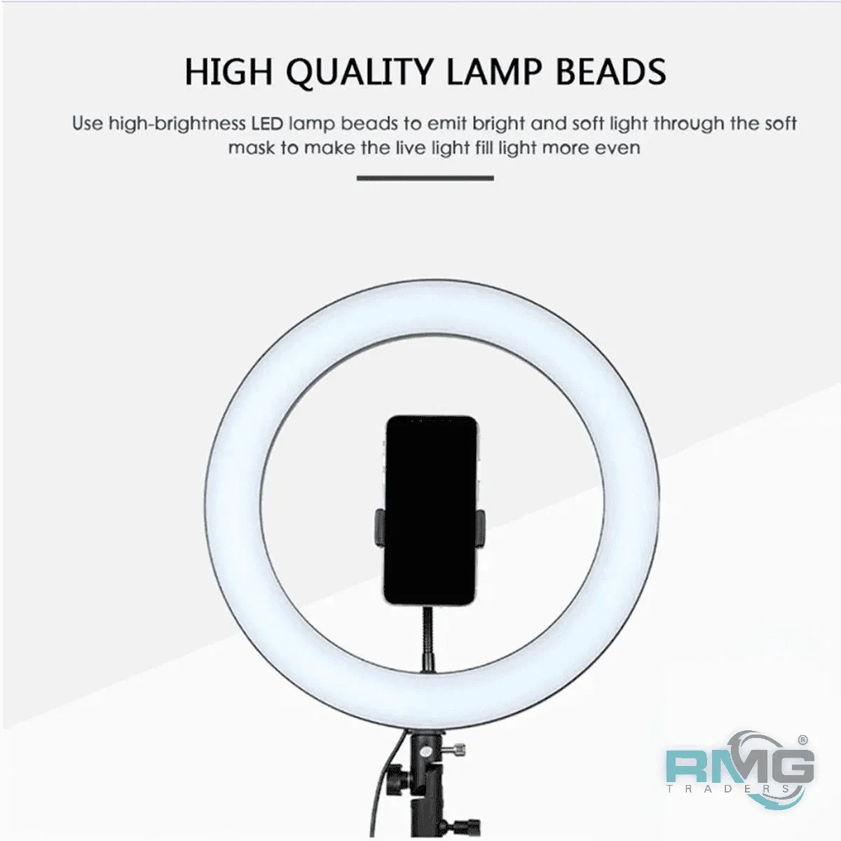 Dimmable 36cm Ring Light with 3 Shades for Photography