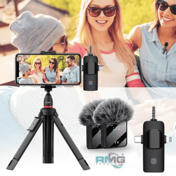 F11-2 Wireless Microphone 3-in-1 Compatible with Multiple Devices