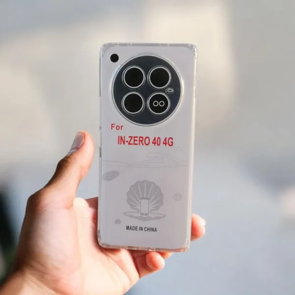 Infinix Zero 40 Transparent Soft Case Anti-Dust Plug