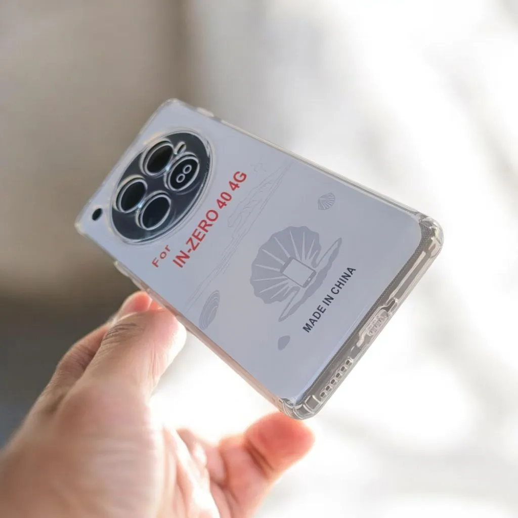 Infinix Zero 40 Clear Phone Case with Dustproof Plug
