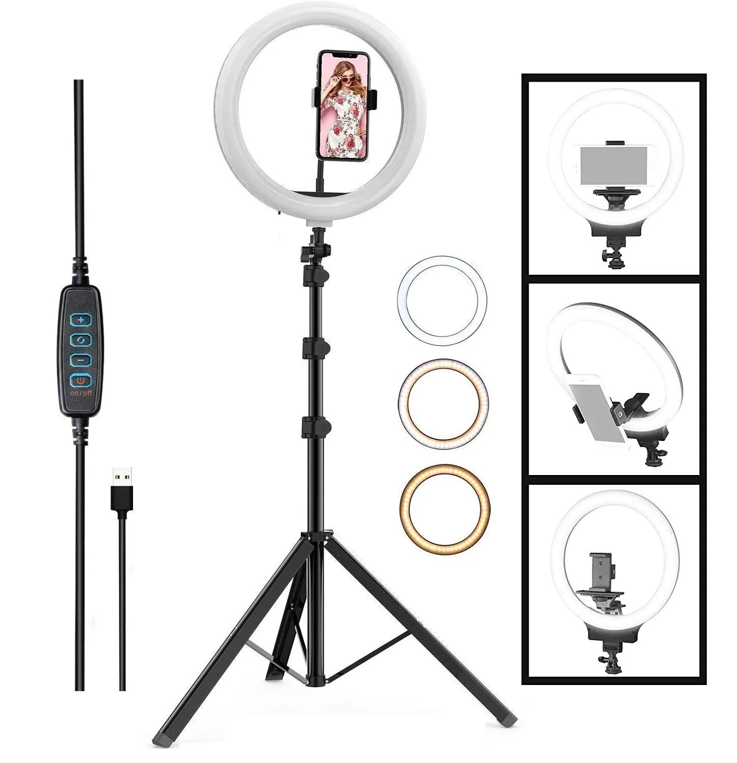 Portable PK-330 Ring Light with Adjustable Tripod Stand