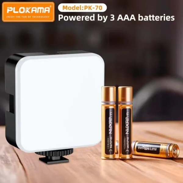 PLOKAMA LED Video Light PK70 for Studio and On-the-Go Shoots