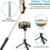 4-in-1 Wireless Selfie Stick Tripod with Bluetooth shutter
