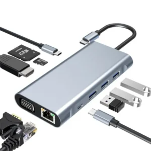 Type-c Hub 10 In 1 Usb C To 4k Hdmi Rj45 Pd
