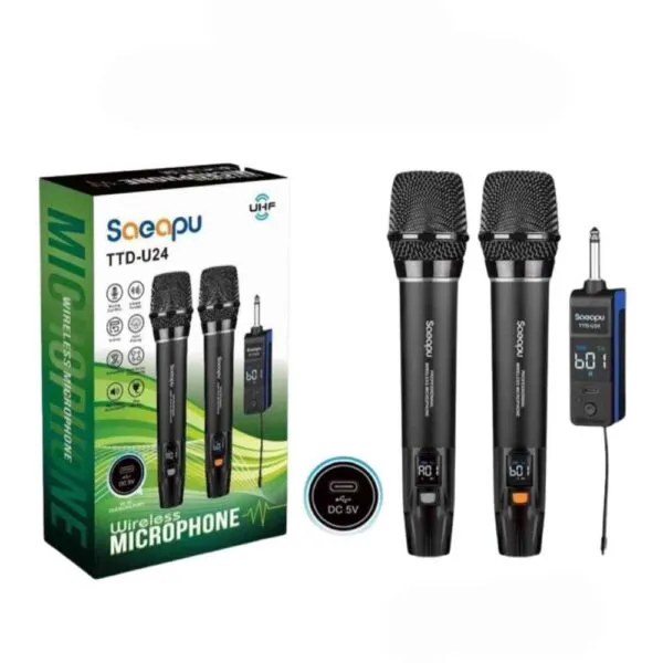 TTDU24 Wireless Lavalier Microphone Headset delivers professional-quality audio. Compact and portable, perfect for vlogging, interviews, and presentations on the go.