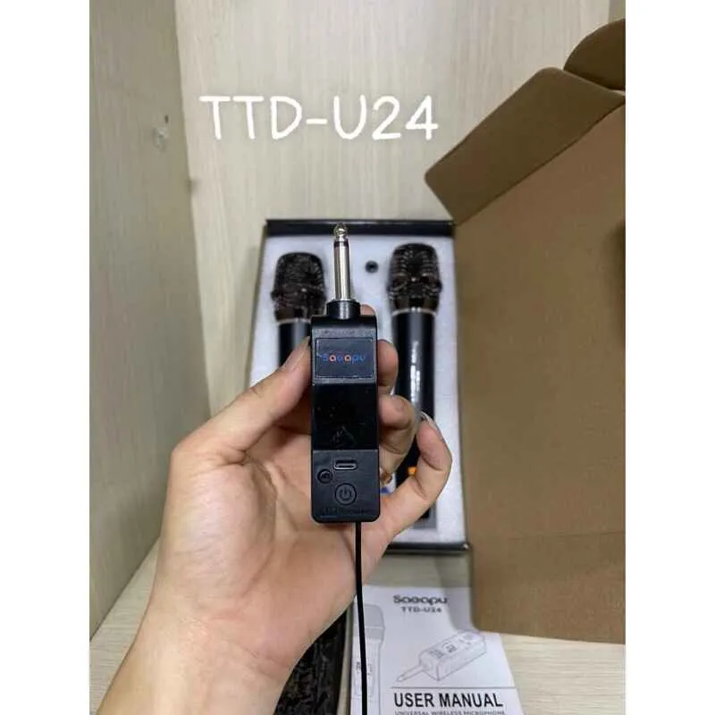 TTDU24 wireless Lavalier dual microphone.