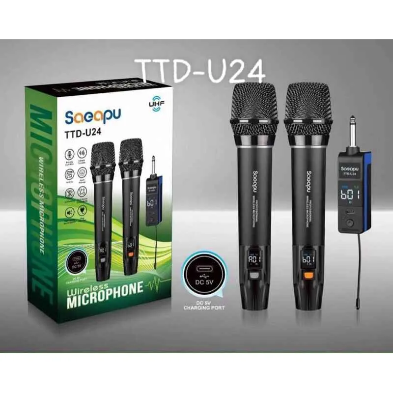 Dual-channel TTDU24 Lavalier microphone.