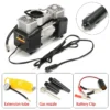 Portable 12V dual cylinder car tire air compressor