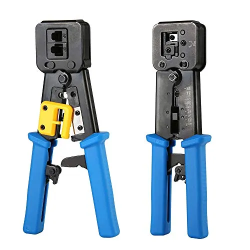 Ethernet Connector Crimper and Ratcheting Hand Tool.