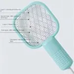 High-voltage USB mosquito zapper racket in assorted colors