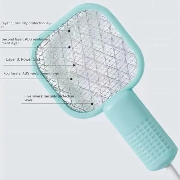 High-voltage USB mosquito zapper racket in assorted colors