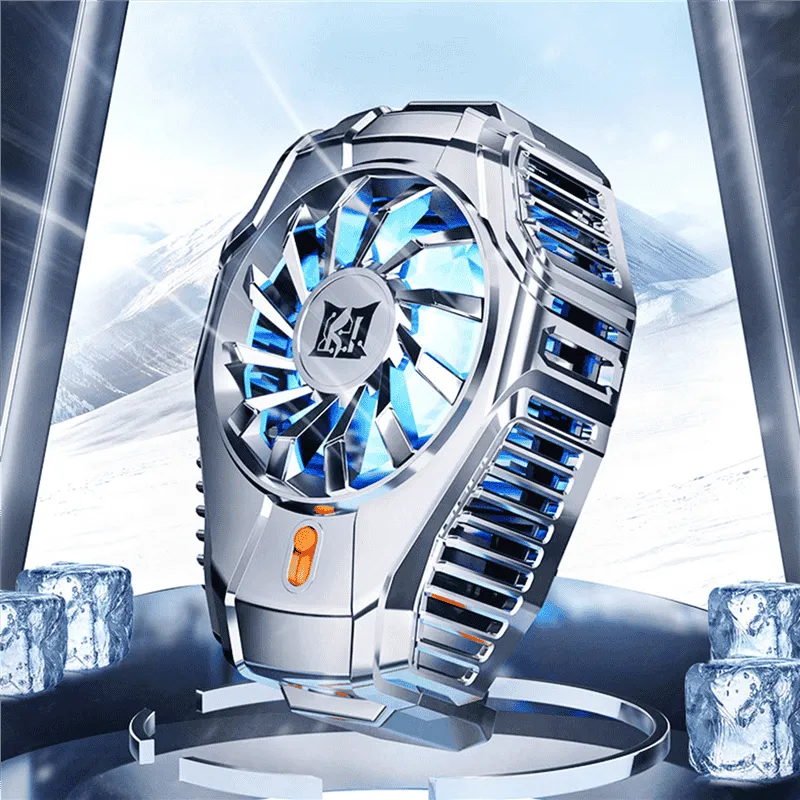Portable cooling fan for smartphone heat dissipation.