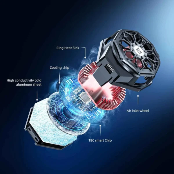 Universal mobile cooling device for video watching and gaming.