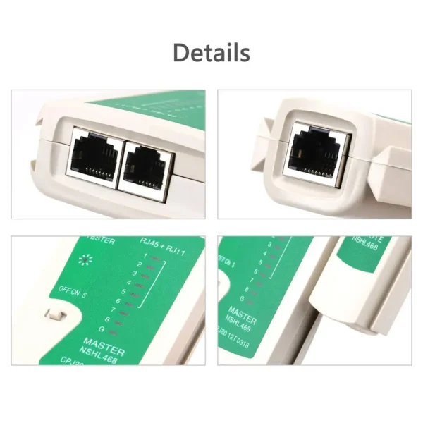 Ethernet Network Cable Tester for CAT5, RJ45, RJ12.