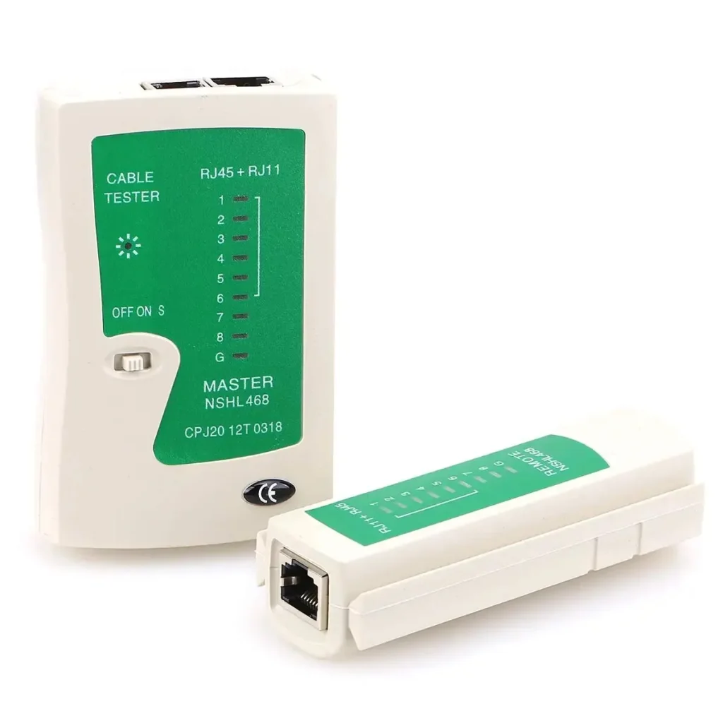 LAN Network Diagnostic Cable Tester for UTP, CAT5, CAT6.