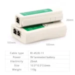 Network Testing Tool for RJ45 RJ11 RJ12 Ethernet Cables.