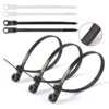 Assorted Color Cable Ties with Mounting Screw Hole