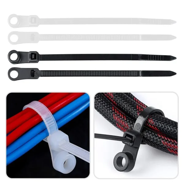 50 pcs multi-color self-locking cable ties