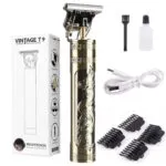 Ergonomic T9 Hair Trimmer with Metal Finish