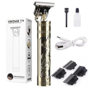 Ergonomic T9 Hair Trimmer with Metal Finish
