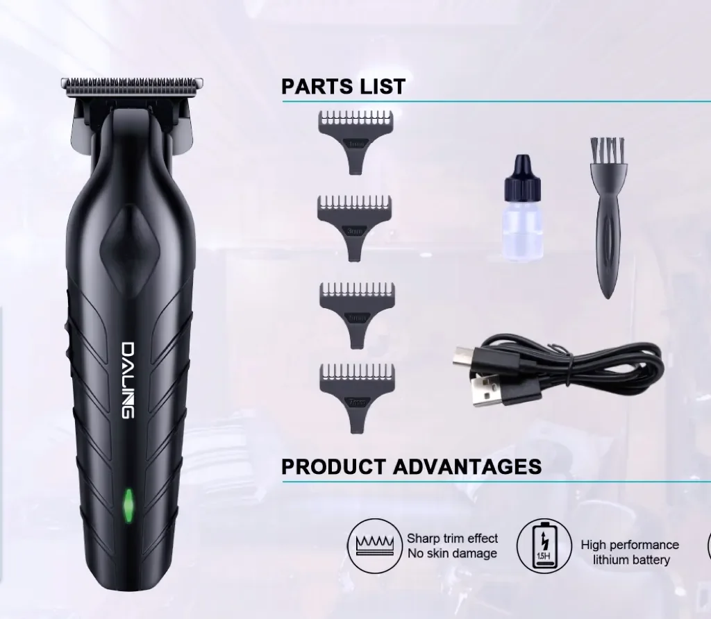 Daling Hair Clipper with Precision Blades