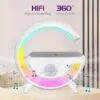 Wireless charger table lamp with modern design.