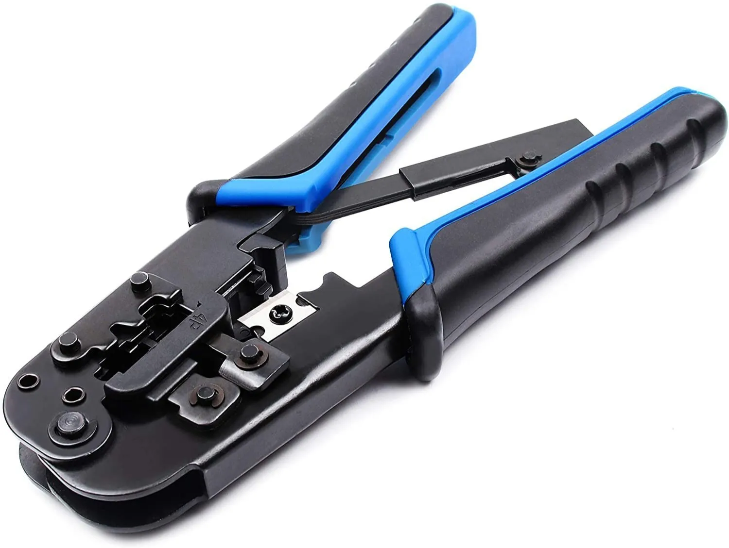 Multi-purpose cable tool for 6P and 4P Ethernet cables.