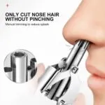 Compact and durable, this stainless steel manual nose hair trimmer is ideal for travel or everyday use