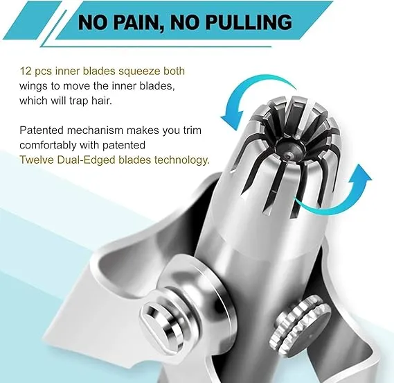 Mini Stainless Steel Manual Nose Hair Trimmer