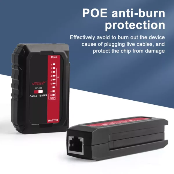 NF-466 Ethernet POE Wire Checker and UTP G1K6 Tester.