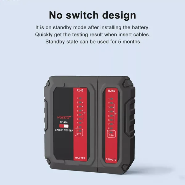 Ethernet Cable Testing Device with POE Wire Diagnostic Tool NF-466.