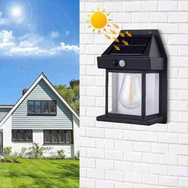 solar-powered patio safety lamp