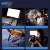 Adjustable RGB light for creative lighting effects.