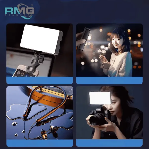 Adjustable RGB light for creative lighting effects.