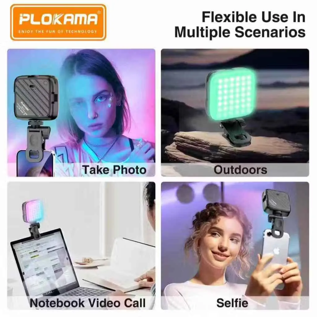 Mini RGB Photography Lamp R18 for mobile use.