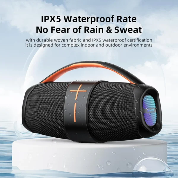 Durable wireless Bluetooth speaker with super bass.