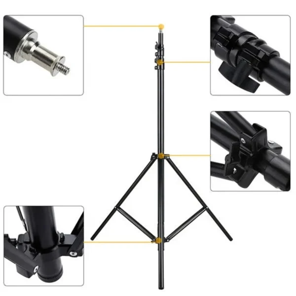 Durable light stand for LED light setups.