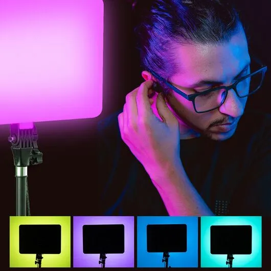 Wide 36cm RGB ring light for photography and videography.