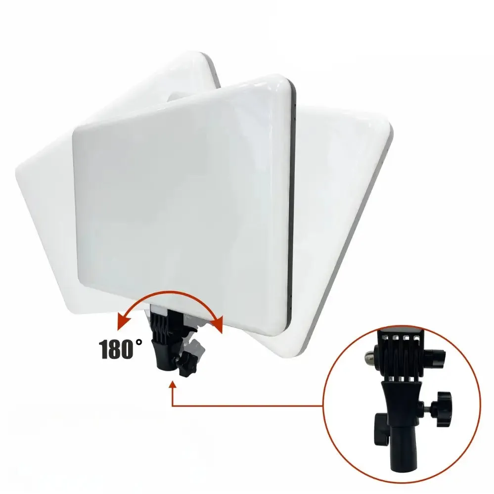 Professional selfie ring light with phone mount.