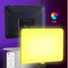 Portable 36cm RGB ring light for professional shoots.