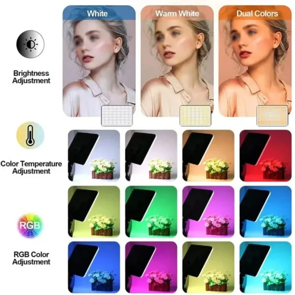 Wide-angle RGB ring light with professional-grade performance.