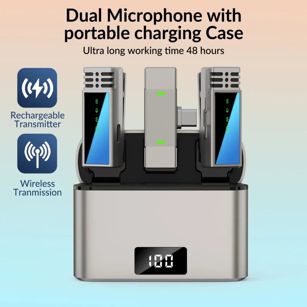 Wireless mic for interviews and podcasts.