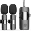 3-in-1 Wireless Lavalier Microphone for iPhone, Android, and cameras.