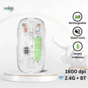 Bluetooth Mouse Wireless Transparant X2 Rechargeable 2.4G