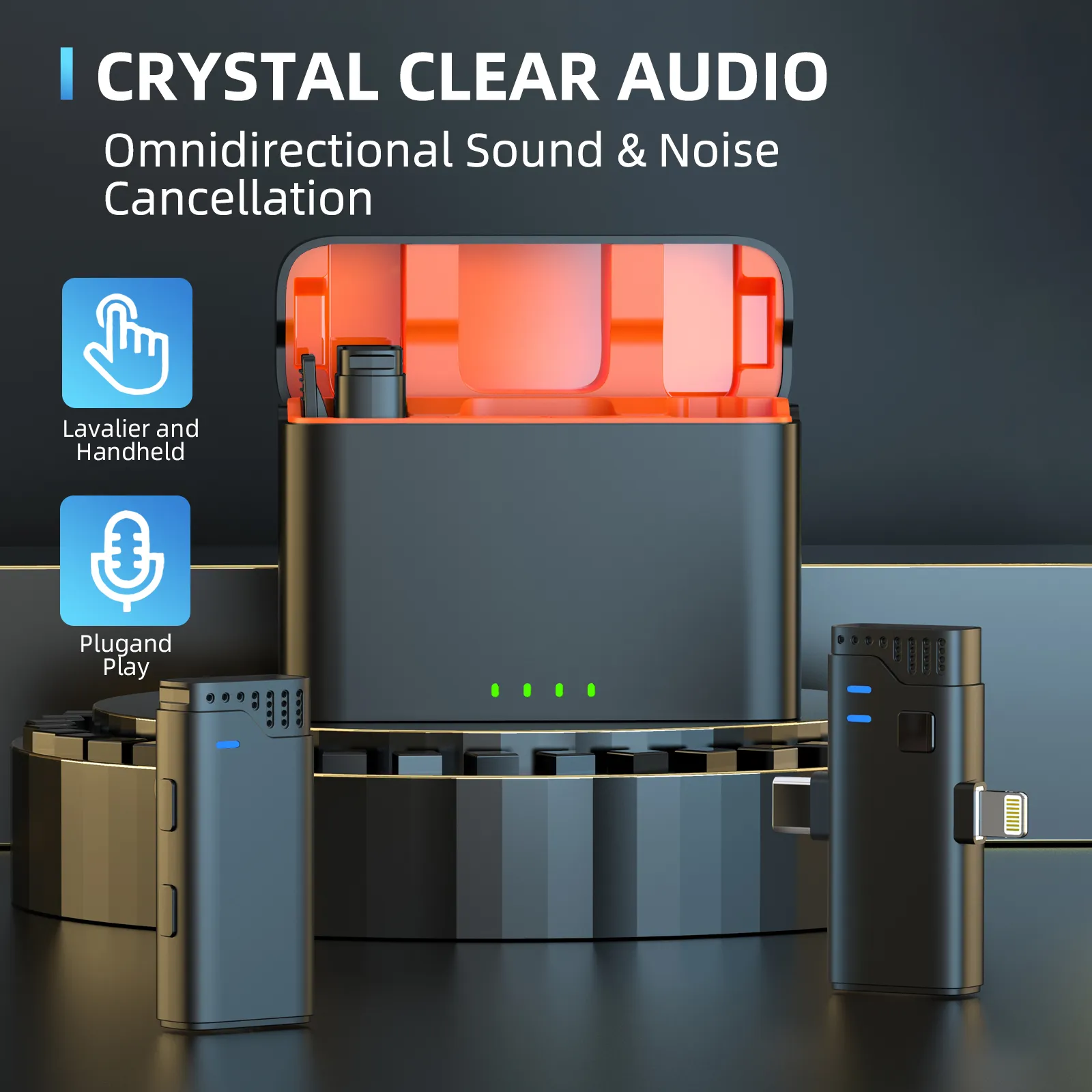 Portable microphone for vloggers and creators.