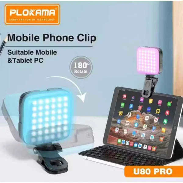 Plokma U80 Pro Portable RGB LED Light for photography.