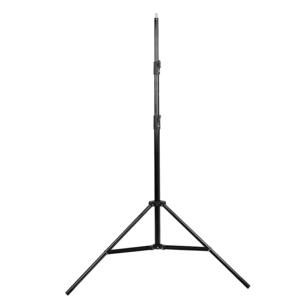 Durable tripod for studio lights and ring light setup.