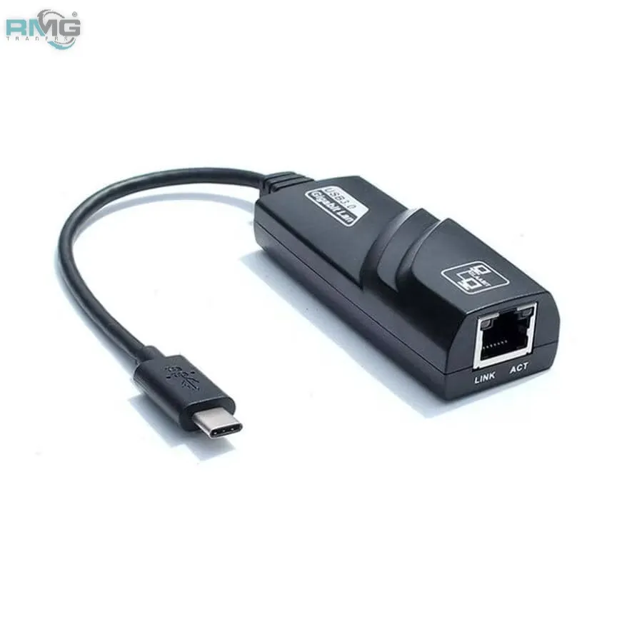 USB-C Gigabit LAN adapter for ultra-fast network connectivity.